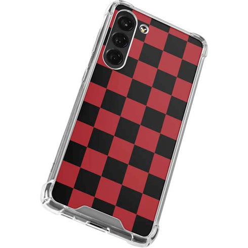 Red and Black Checkerboard Galaxy S24 FE Clear Case